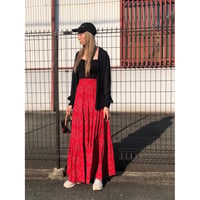 70s Bandana pattern maxi skirt【01242】