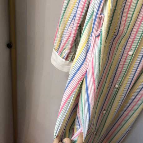 Vintage stripe maxi dress【01230】