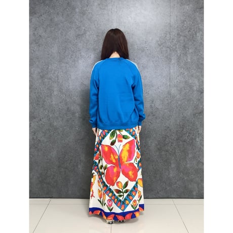 Vintage butterfly maxi skirt【01451】
