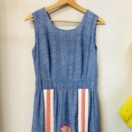 70s Wrap tulip maxi dress【01080】