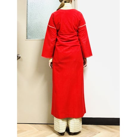 Vintage red fleece dress