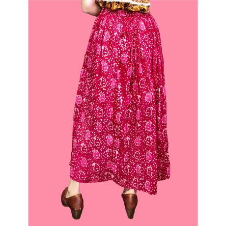 Vintage gauzy maxi skirt 【00154】