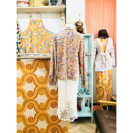 Vintage floral blouse【01194】