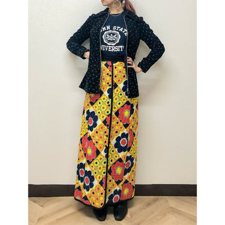 60s Flower pattern corduroy jacket【00499】
