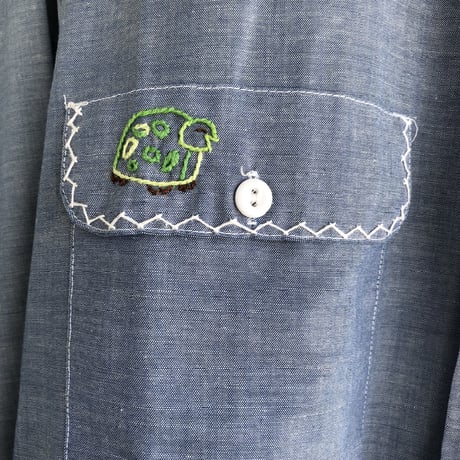 70s Chambray shirt【01291】