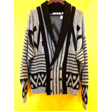 80s oversized knit cardigan【00089】