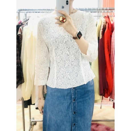 Vintage lace top【00910】