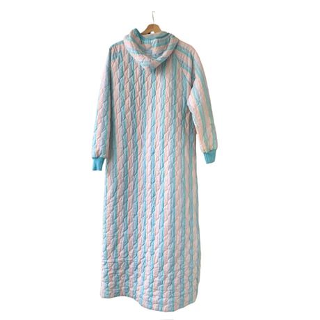 70s Sears Quilted hooded dress【01412】