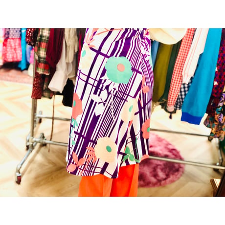 60s Halter mini dress【00969】