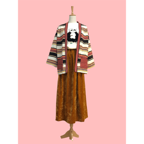 Vintage border poly gown【00496】