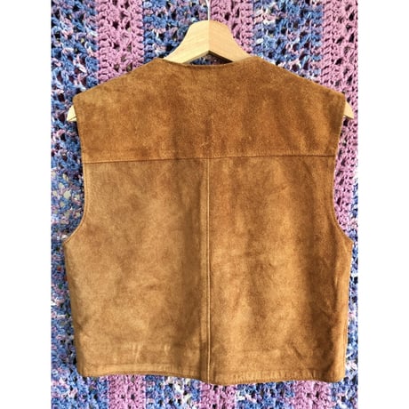 Vintage suade vest【01375】