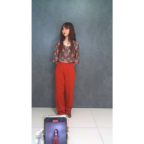 70s Rust-Red pants【01418】