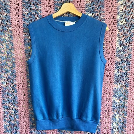 Blue sweat vest【01378】