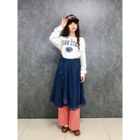 70s Handmade wrap skirt【01457】