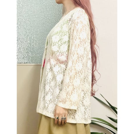 Vintage lace jacket【00651】
