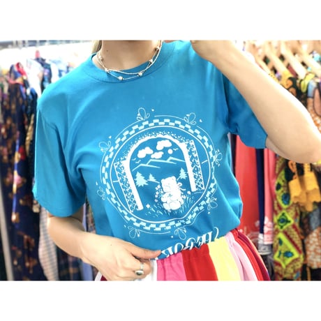 80s Blue Teddy Bear tee【01164】