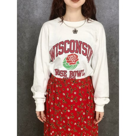 90s Rose Bawl long sleeve tee【01468】