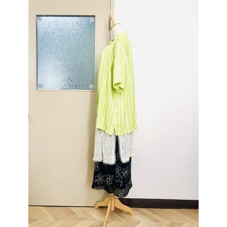 Lightgreen half sleeve shirt【00722】
