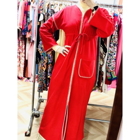 Vintage red fleece dress