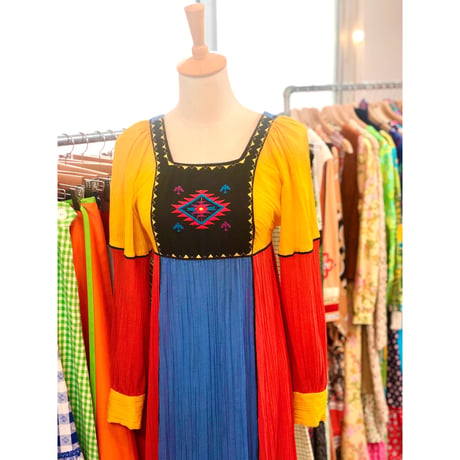 70s Rags by Kressandra maxi dress【01045】