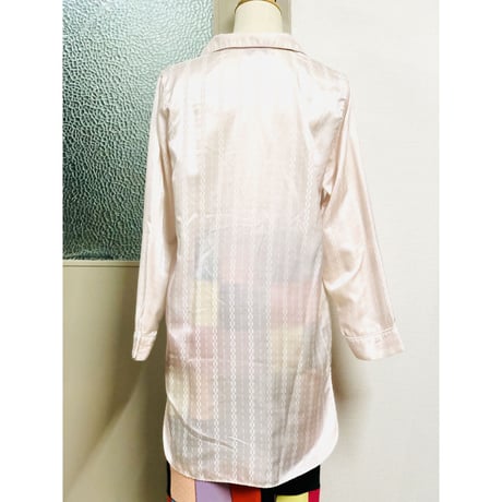 Vintage babypink pajama shirt【00849】