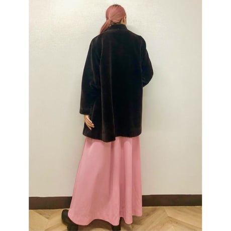 60s Blown fake fur coat【00511】