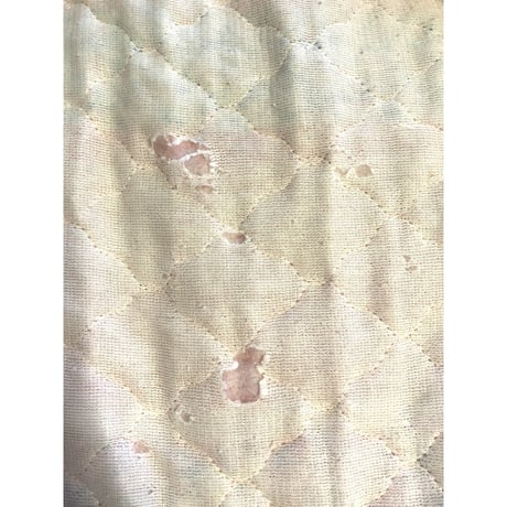 70s SEARS Quilted pink dress / gown【01404】