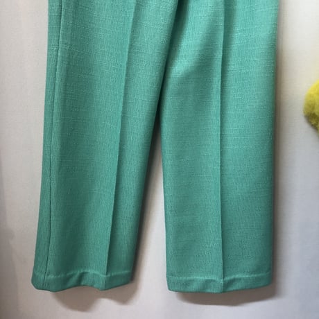 70s Teal poly pants【01261】