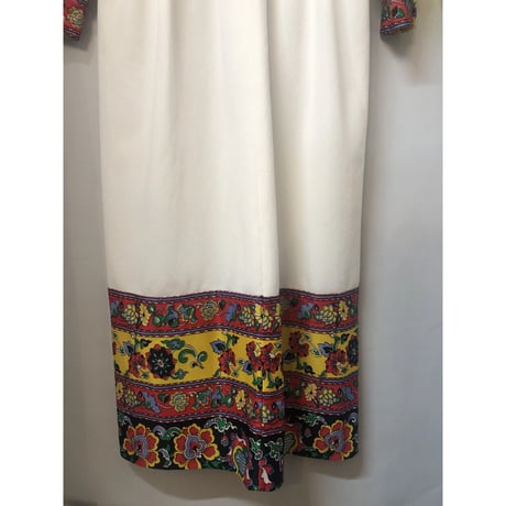 70s Bohemian maxi dress【01034】