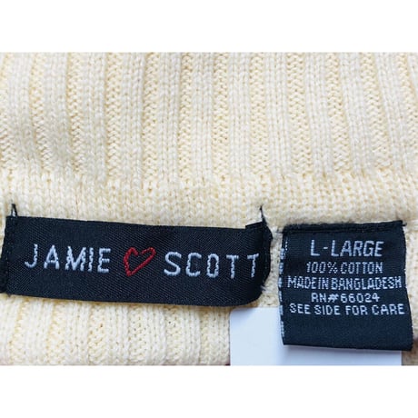 DEAD STOCK Turtleneck knit sweater / Lemon【00738】