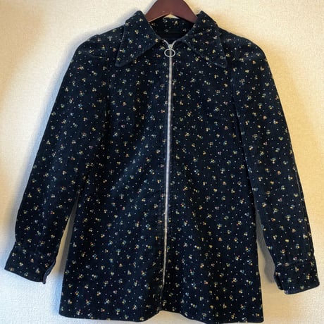 60s Flower pattern corduroy jacket【00499】