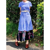 Blue poly dress【00321】