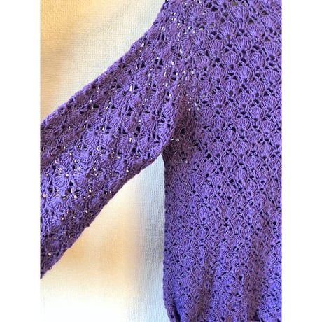 70s Purple crochet SETUP【00478】