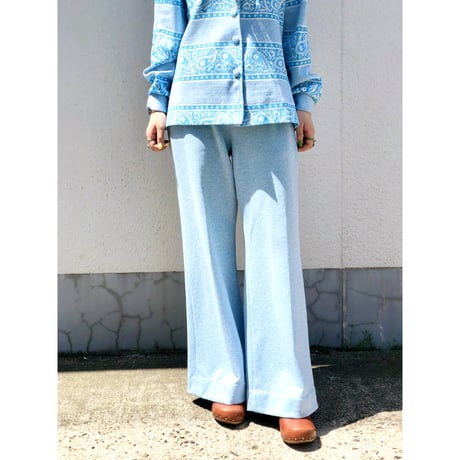 70s Blue paisley 2PC【01127】