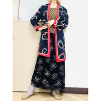 Jeanne Marc black length cardi jacket【00960】