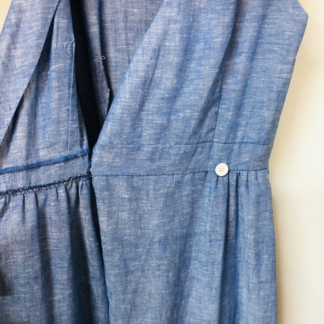 70s Wrap tulip maxi dress【01080】