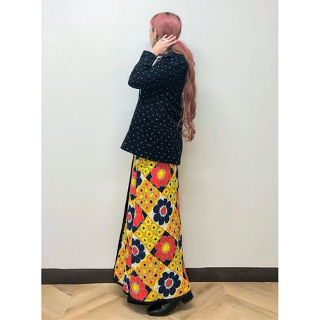 60s Flower pattern corduroy jacket【00499】
