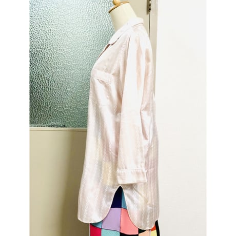 Vintage babypink pajama shirt【00849】