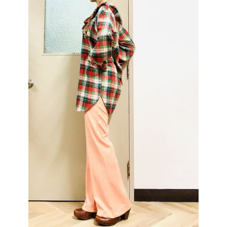 Vintage plaid cotton tunic【00642】