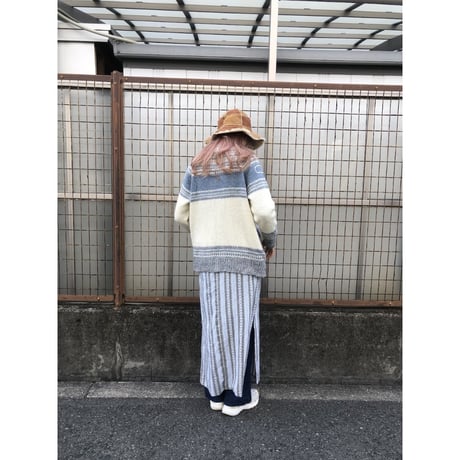 70s Paisley print maxi dress【01417】