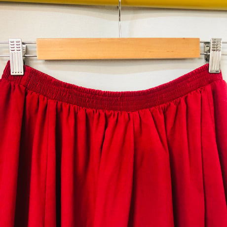 Vintage burgundy tired skirt【01111】