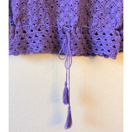 70s Purple crochet SETUP【00478】