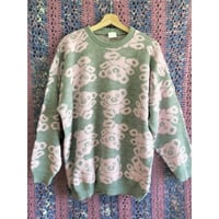 80s Teddy Bear Knit Sweater【01395】