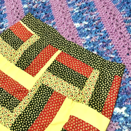 70s Patchwork maxi skirt【01304】