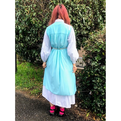 60s Pastel blue nightgown set【00122】