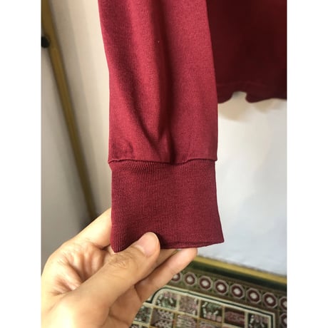 70-80s L.L.Bean Burgundy turtleneck top【01010】