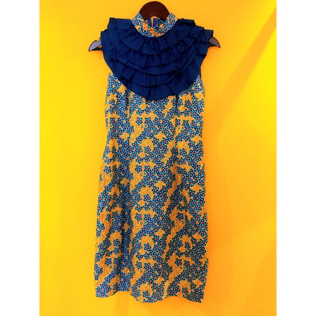 70s mini dress【00222】