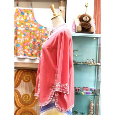 Caro of Honolulu Embroidered Blouse / Pink【01143】