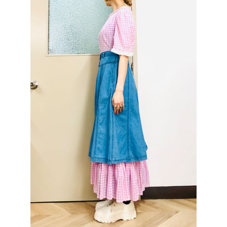 Vintage denim skirt【00909】