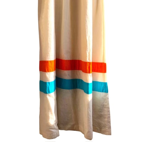 60s Long sleeve patchwork maxi dress【01381】